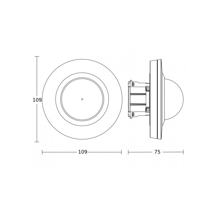 Steinel 088033 - Senzor pohybu podhledový s prezenčním čidlem PD-24 ECO KNX 360° bílá