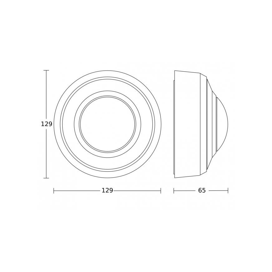 Steinel 088149 - Venkovní senzor pohybu s prezenčním čidlem PD-8 ECO DALI-2 360° IP54 černá