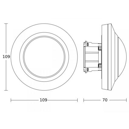 Steinel 088187 - Senzor pohybu s prezenčním čidlem PD-8 ECO DALI-2 360° černá