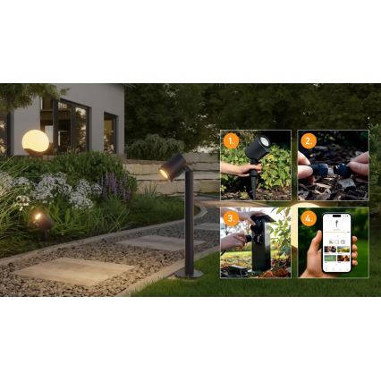 Steinel 089337 - LED RGBW Venkovní lampa LED/7,9W/24V IP65