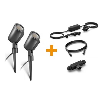 Steinel 093907 - Základní sada LED RGBW 2x Venkovní lampa LED/7,8W/24V IP65