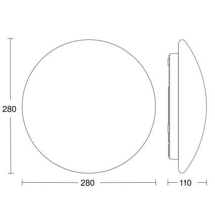STEINEL 56032 - LED Koupelnové svítidlo se senzorem RS PRO LED/9,5W/230V IP54