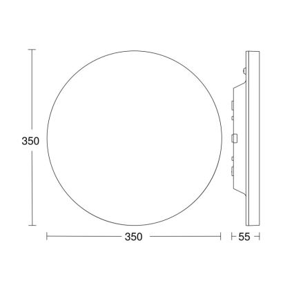 Steinel - LED Stmívatelné stropní svítidlo se senzorem RSPROR20BASIC 15,3W/230V IP40 4000K