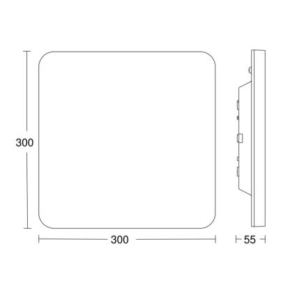 Steinel - LED Stmívatelné stropní svítidlo se senzorem RSPROR20BASICQ 15,3W/230V IP40 4000K