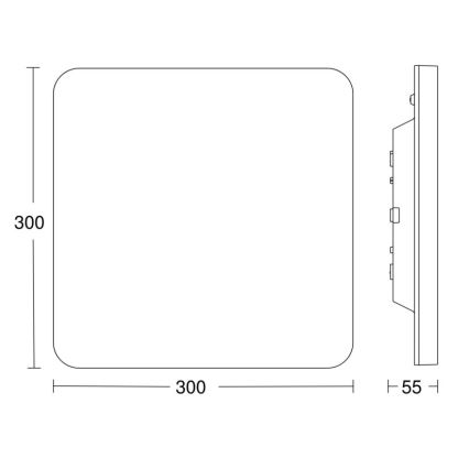 Steinel - LED Stmívatelné stropní svítidlo se senzorem RSPROR20BASICQ 15,3W/230V IP40 3000K