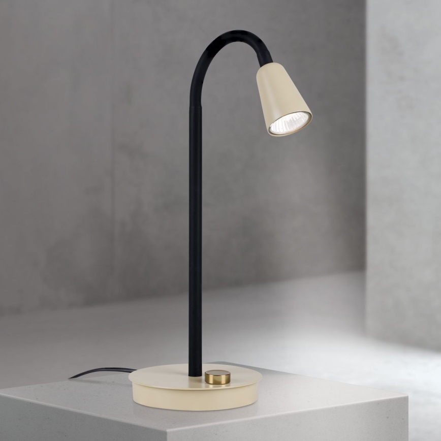 Stmívatelná flexibilní stolní lampa DOTTY 1xGU10/10W/230V béžová/černá
