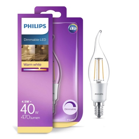 Stmívatelná LED žárovka Philips BA38 E14/5W/230V 2700K