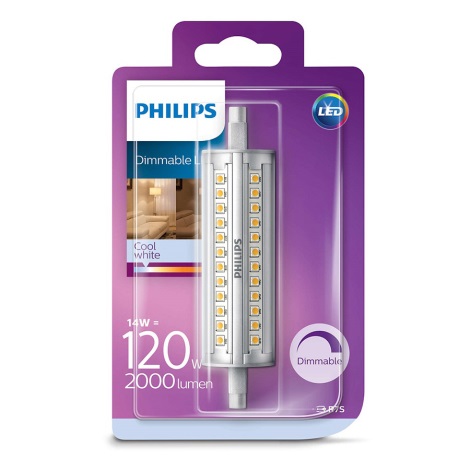 Stmívatelná LED žárovka Philips R7s/14W/230V 4000K 118 mm
