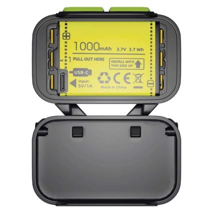 Stmívatelná nabíjecí čelovka LED/3xAAA/1000 mAh 3,7V