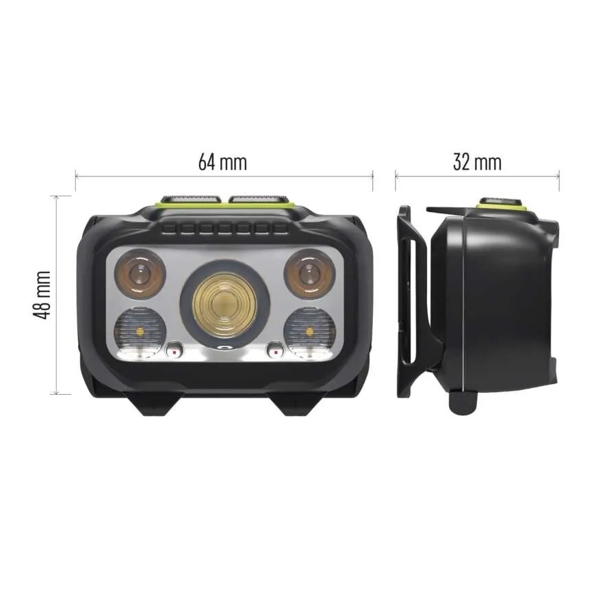 Stmívatelná nabíjecí čelovka LED/3xAAA/1000 mAh 3,7V