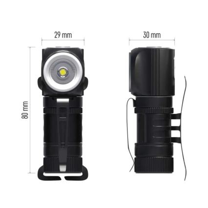 Stmívatelná nabíjecí čelovka LED/800 mAh 3,7V