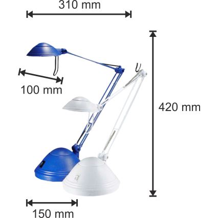 Stmívatelná stolní lampa ELA 1xGY6,35/50W/230V/12V modrá
