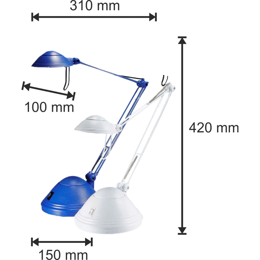Stmívatelná stolní lampa ELA 1xGY6,35/50W/230V/12V modrá