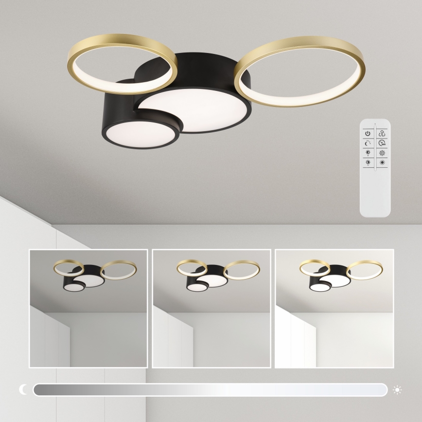 Stmívatelné stropní svítidlo ALIZEE LED/30W/230V 3000-6500K černá/zlatá