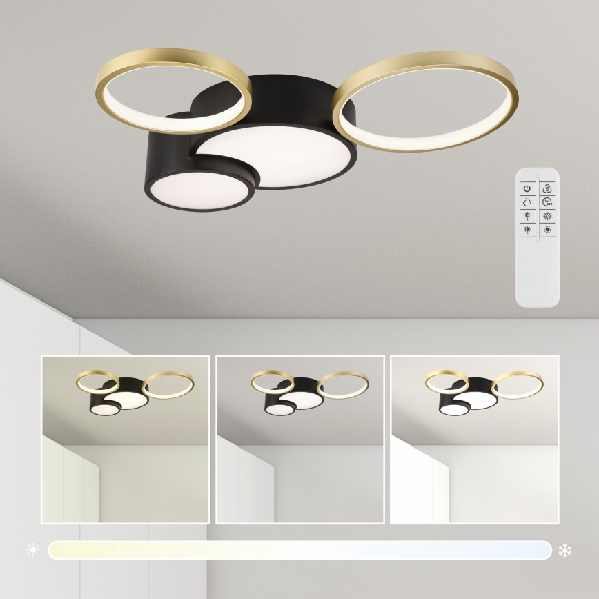 Stmívatelné stropní svítidlo ALIZEE LED/30W/230V 3000-6500K černá/zlatá