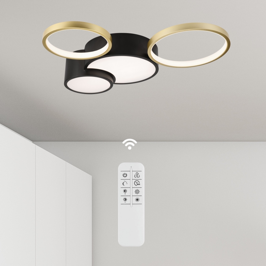 Stmívatelné stropní svítidlo ALIZEE LED/30W/230V 3000-6500K černá/zlatá