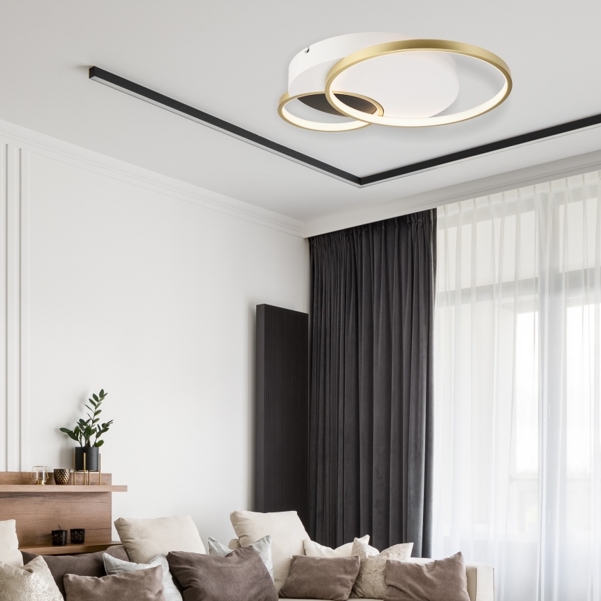 Stmívatelné stropní svítidlo BENITO LED/31W/230V 3000-6500K bílá/zlatá