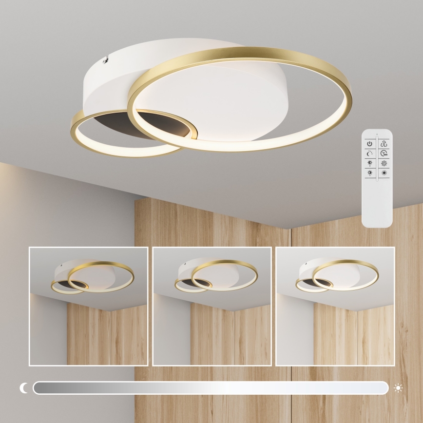 Stmívatelné stropní svítidlo BENITO LED/31W/230V 3000-6500K bílá/zlatá