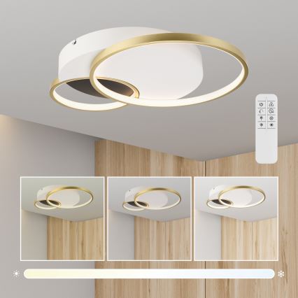 Stmívatelné stropní svítidlo BENITO LED/31W/230V 3000-6500K bílá/zlatá