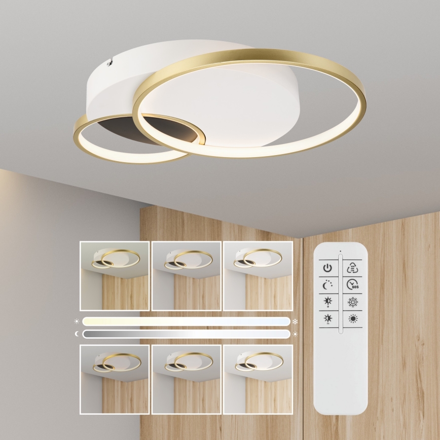Stmívatelné stropní svítidlo BENITO LED/31W/230V 3000-6500K bílá/zlatá