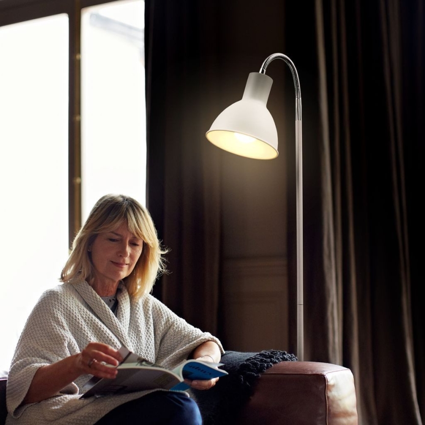 Stojací lampa 1xE27/25W/230V bílá