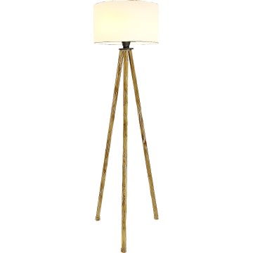 Stojací lampa 1xE27/40W/230V béžová/bílá
