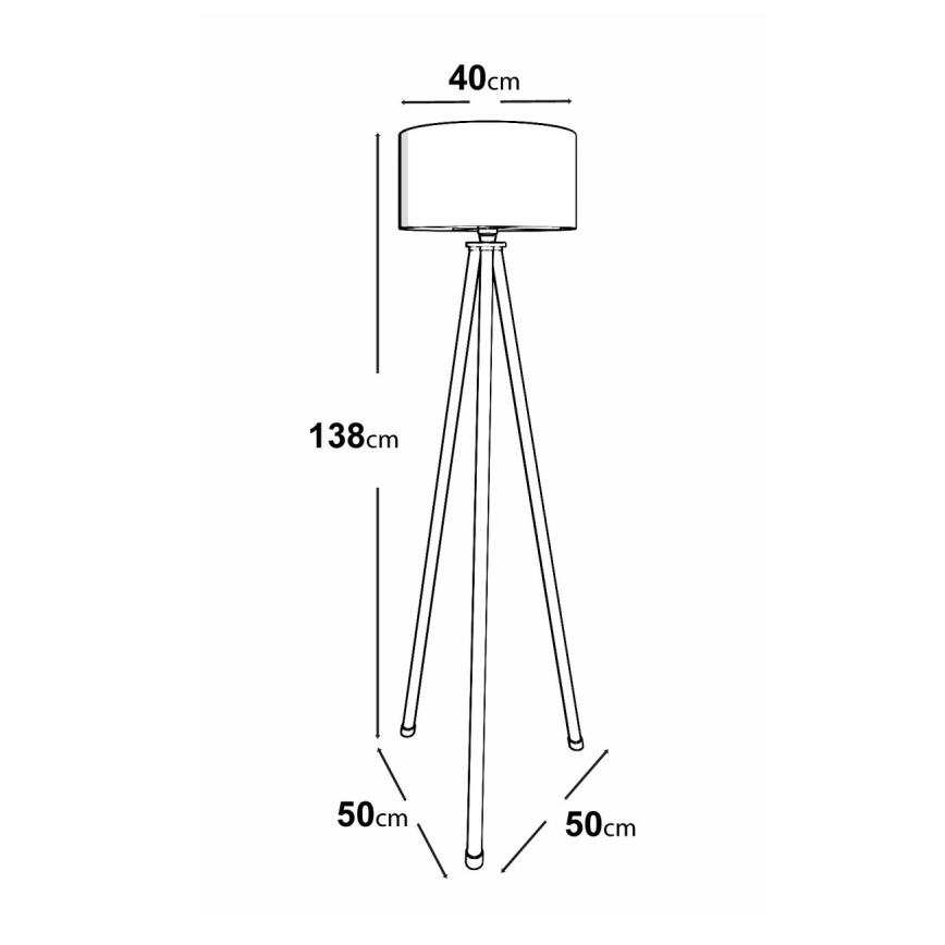 Stojací lampa 1xE27/40W/230V béžová/bílá