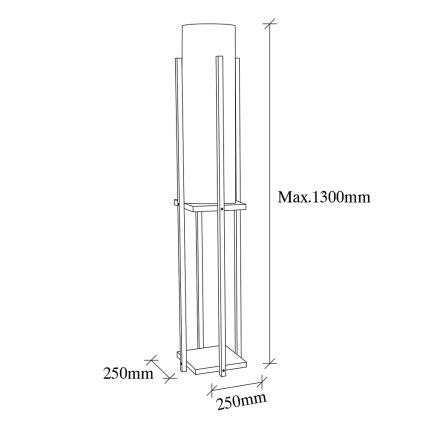 Stojací lampa 1xE27/40W/230V béžová