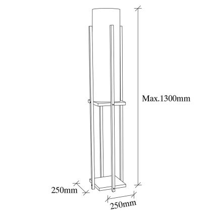 Stojací lampa 1xE27/40W/230V bílá