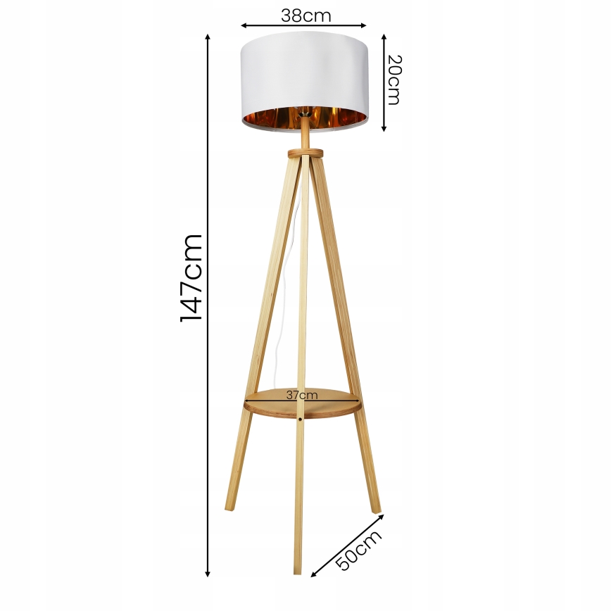Stojací lampa 1xE27/40W/230V bílá
