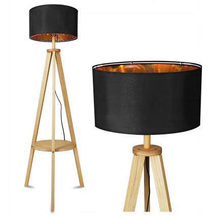 Stojací lampa 1xE27/40W/230V černá