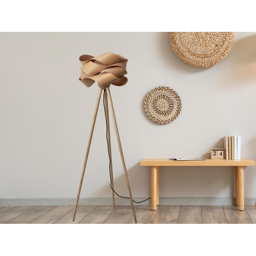 Stojací lampa 1xE27/60W/230V masiv/dýha/jasan