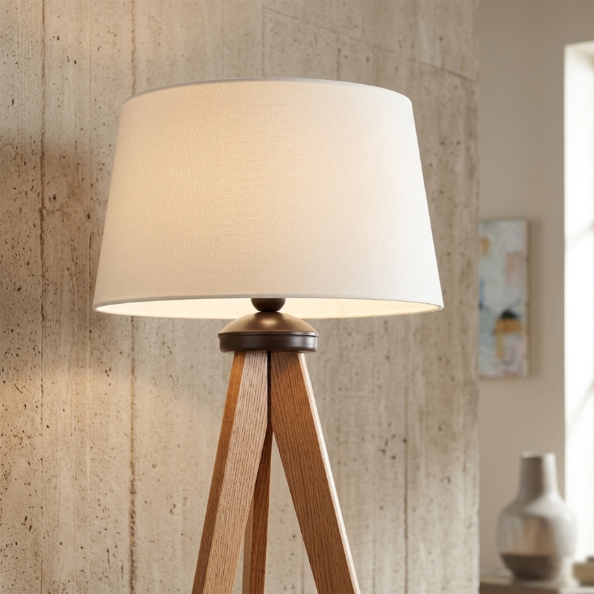 Stojací lampa AIDA 1xE27/15W/230V dub/krémová