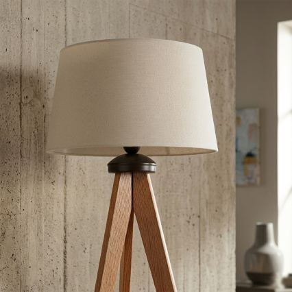 Stojací lampa AIDA 1xE27/15W/230V dub/krémová