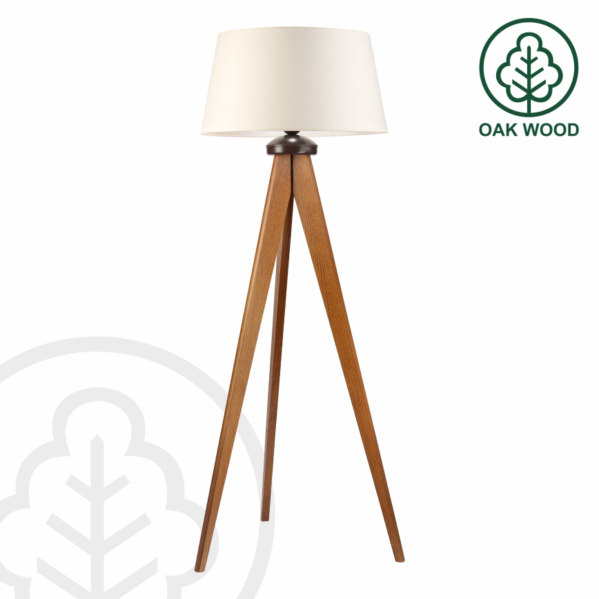 Stojací lampa AIDA 1xE27/15W/230V dub/krémová
