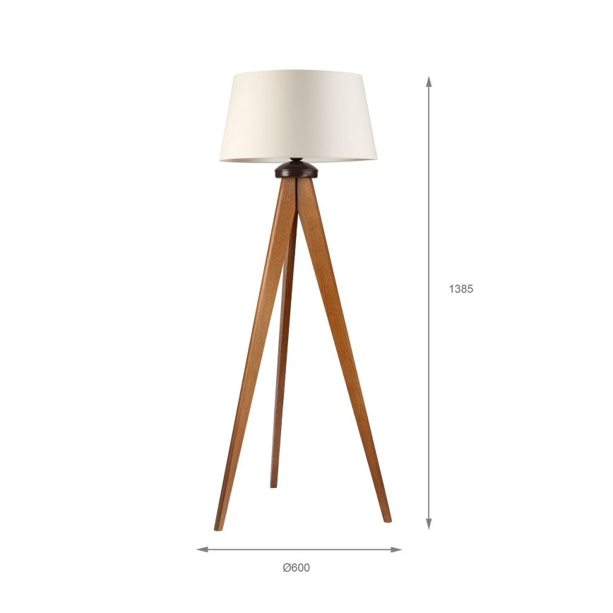 Stojací lampa AIDA 1xE27/15W/230V dub/krémová