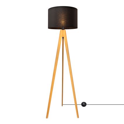 Stojací lampa ALBA 1xE27/15W/230V černá/dub