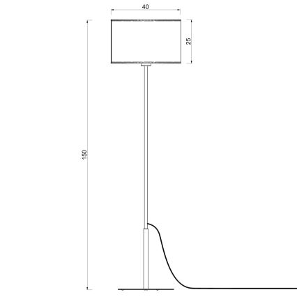 Stojací lampa ARDEN 1xE27/15W/230V béžová