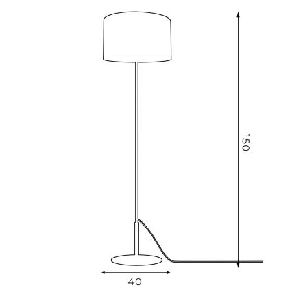 Stojací lampa ARDEN 1xE27/60W/230V bílá