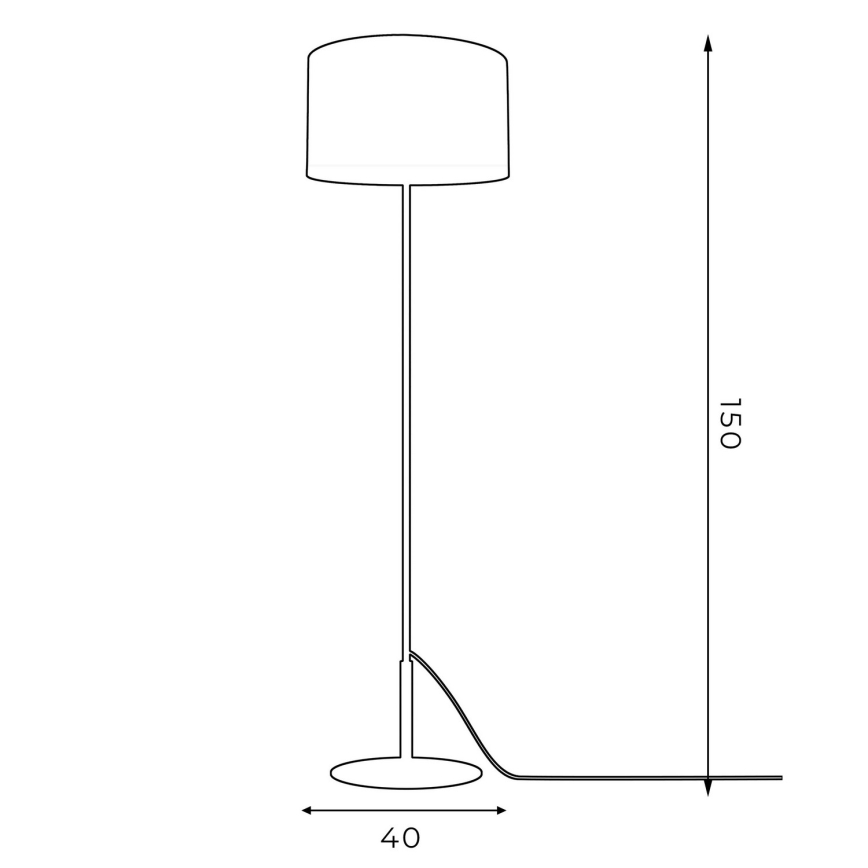 Stojací lampa ARDEN 1xE27/60W/230V bílá/zlatá