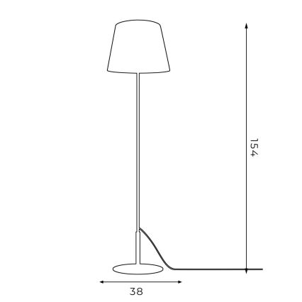 Stojací lampa ARDEN 1xE27/60W/230V černá/bílá