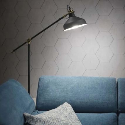 Stojací lampa ARTHUR 1xE27/25W/230V šedá