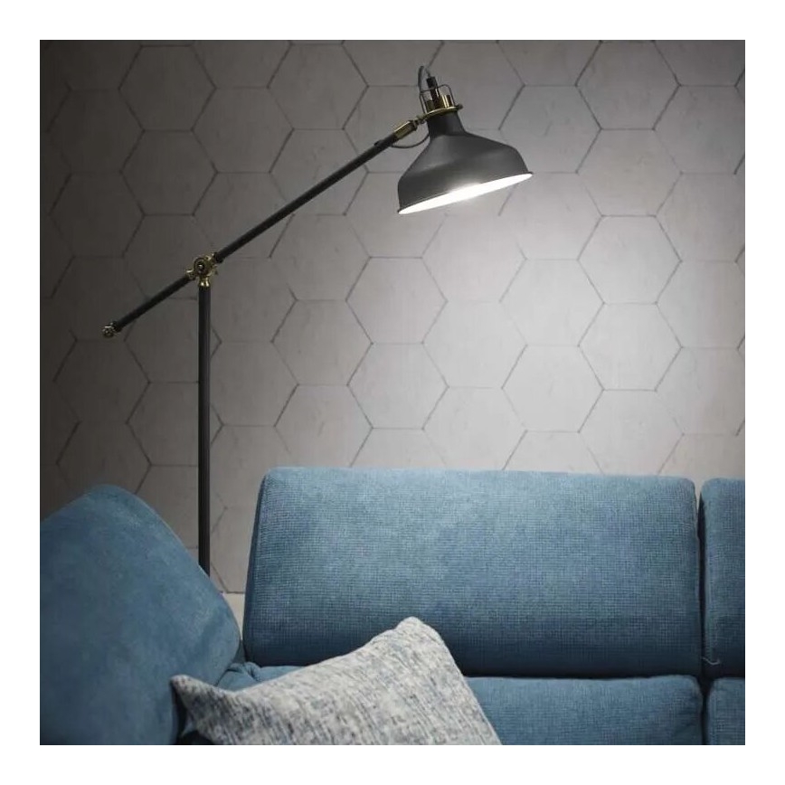 Stojací lampa ARTHUR 1xE27/25W/230V šedá