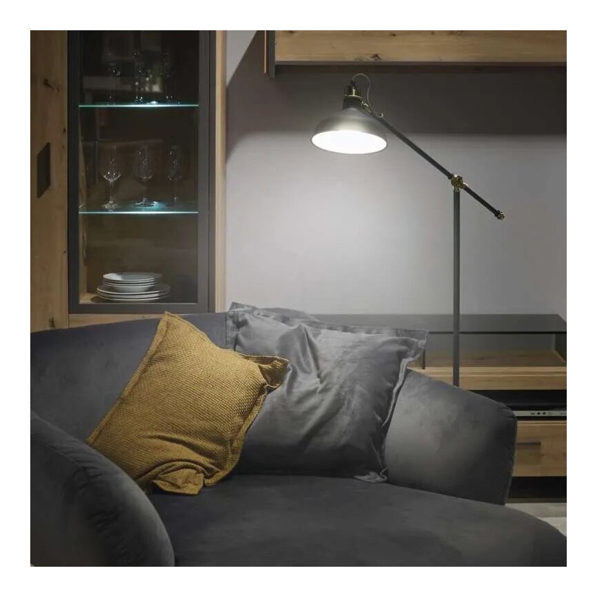 Stojací lampa ARTHUR 1xE27/25W/230V šedá