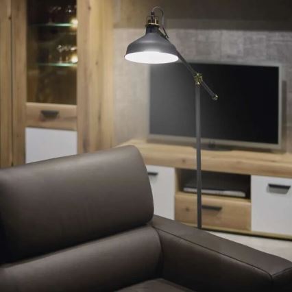 Stojací lampa ARTHUR 1xE27/25W/230V šedá