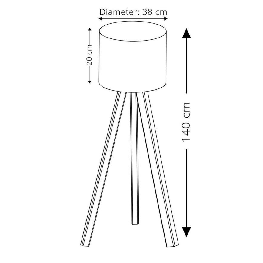 Stojací lampa AYD 1xE27/40W/230V červená/béžová