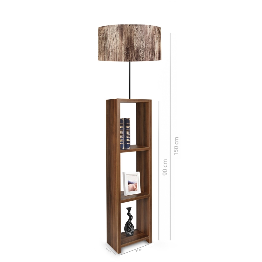 Stojací lampa AYD 1xE27/40W/230V hnědá