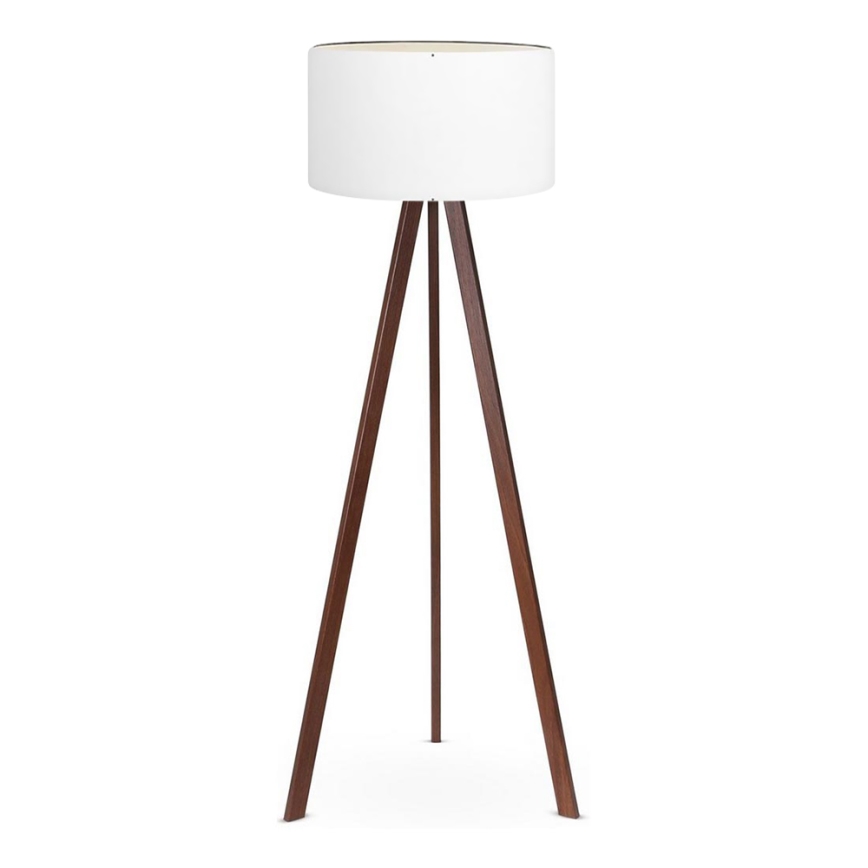 Stojací lampa AYD 1xE27/60W/230V bílá/hnědá