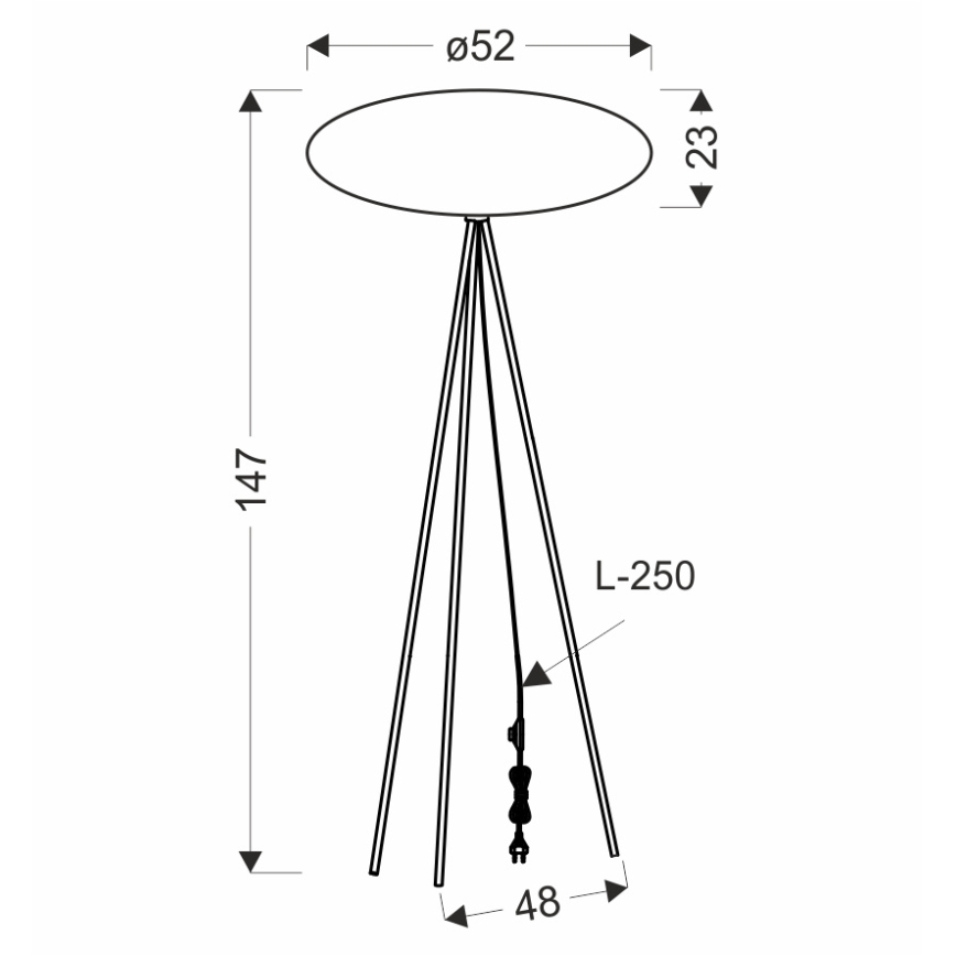 Stojací lampa CAFEE 1xE27/40W/230V bílá/černá
