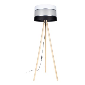 Stojací lampa CORAL 1xE27/60W/230V béžová/černá/bílá/matný chrom